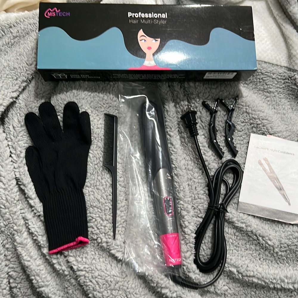 MSTECH Hair Straightener and Curler 2 in 1 - Twisted Ceramic Twisted